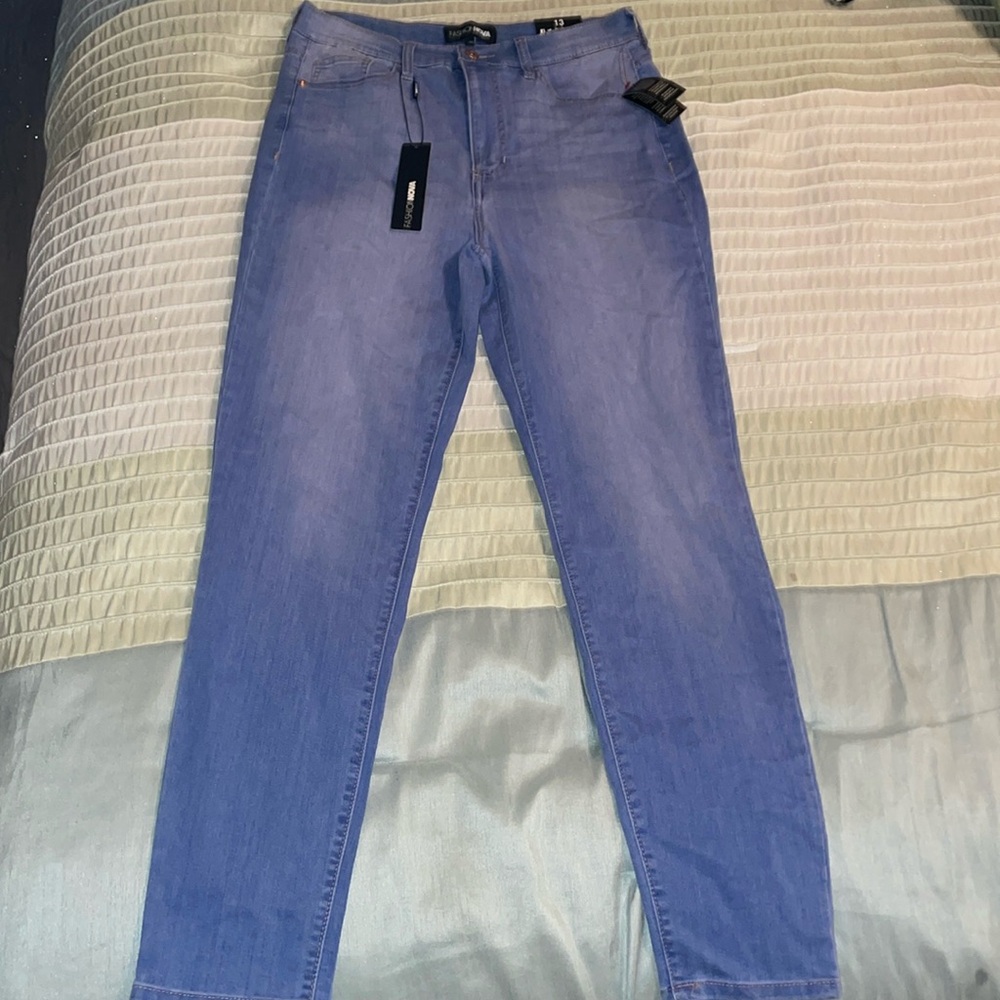 Fashion Nova medium blue wash jeans size 13